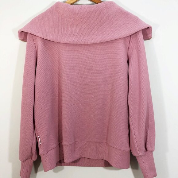 VARLEY Vine Oversized Half-Zip Pullover in Nostalgia Rose Ottoman Fabric XS - Picture 10 of 16